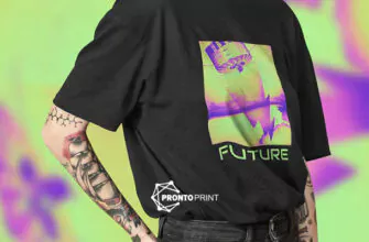 Пример DTF печати логотипа на хлопковой футболке в Киеве